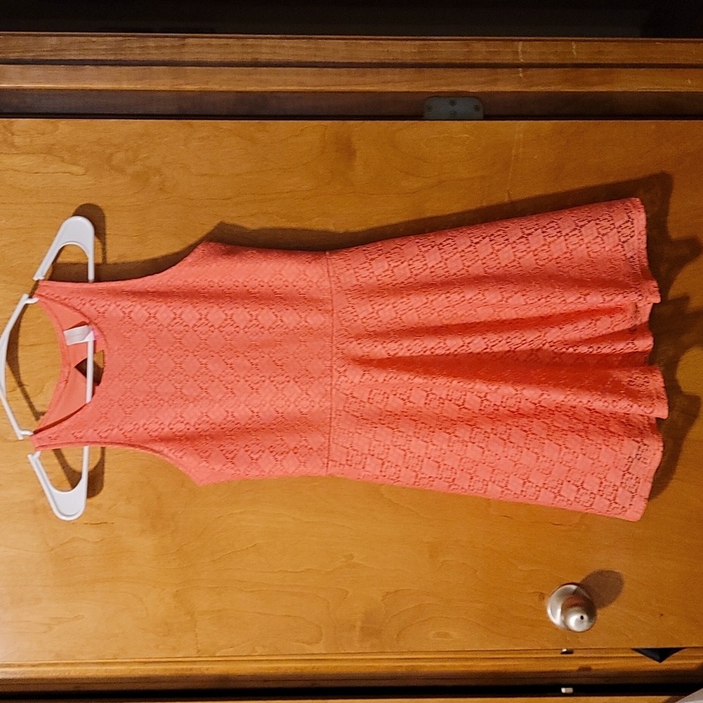 Coral Sleeveless Dress
